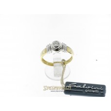Salvini anello solitario oro giallo e bianco con diamante ct.0,22 ref. n51779